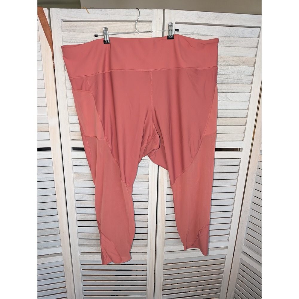 Old Navy Active Powersoft Go-Dry High Rise Mesh Leggings Pink 4X Pockets